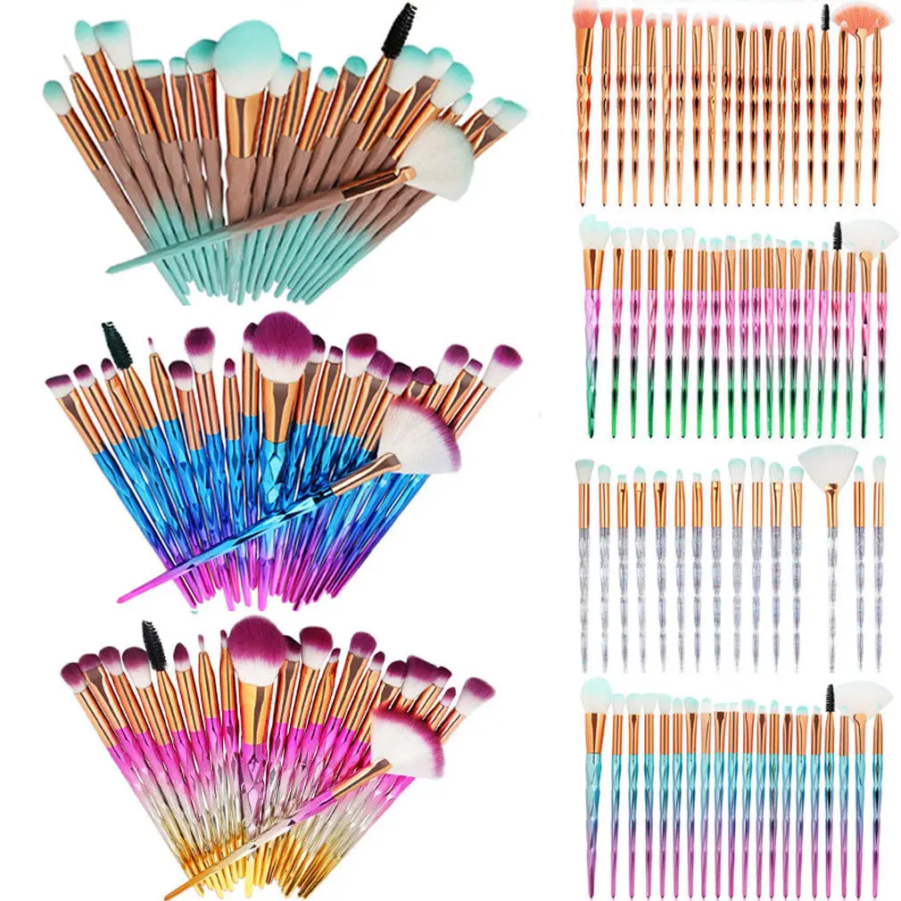 

20PCS Unicorn Makeup Brushes Set Foundation Blush Face Powder Eye Shadow Brush