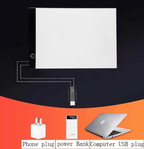 Digital Tablet A4 LED Artist Thin Art Stencil Drawing Board Light Box Tracing Table Pad diamond painting accessories