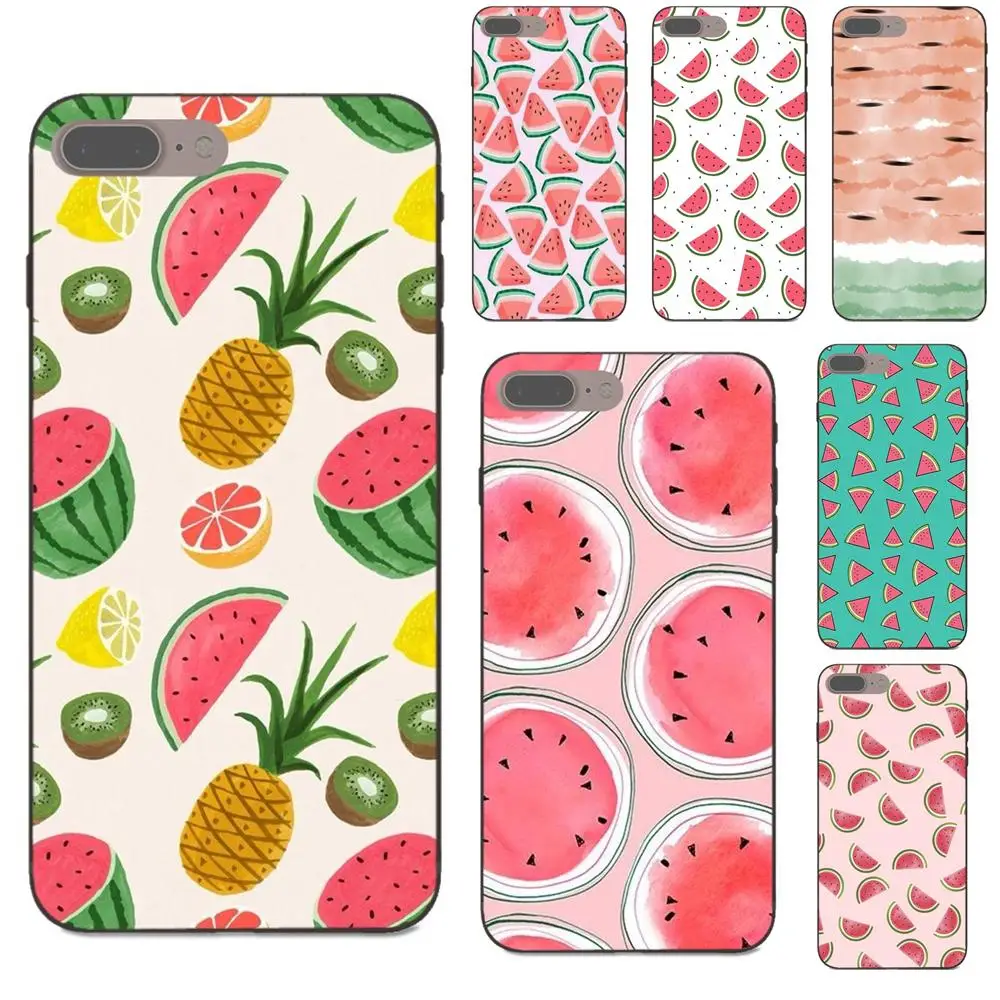 Coque мягкий чехол для мобильного телефона черный арбузный цифровая печать задний