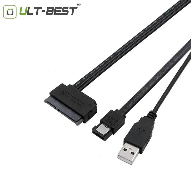 

ULT-Best eSATA USB Cable Hard Drive Disk SATA 22pin to eSATA Data USB Powered Cable Adapter for 2.5" HDD