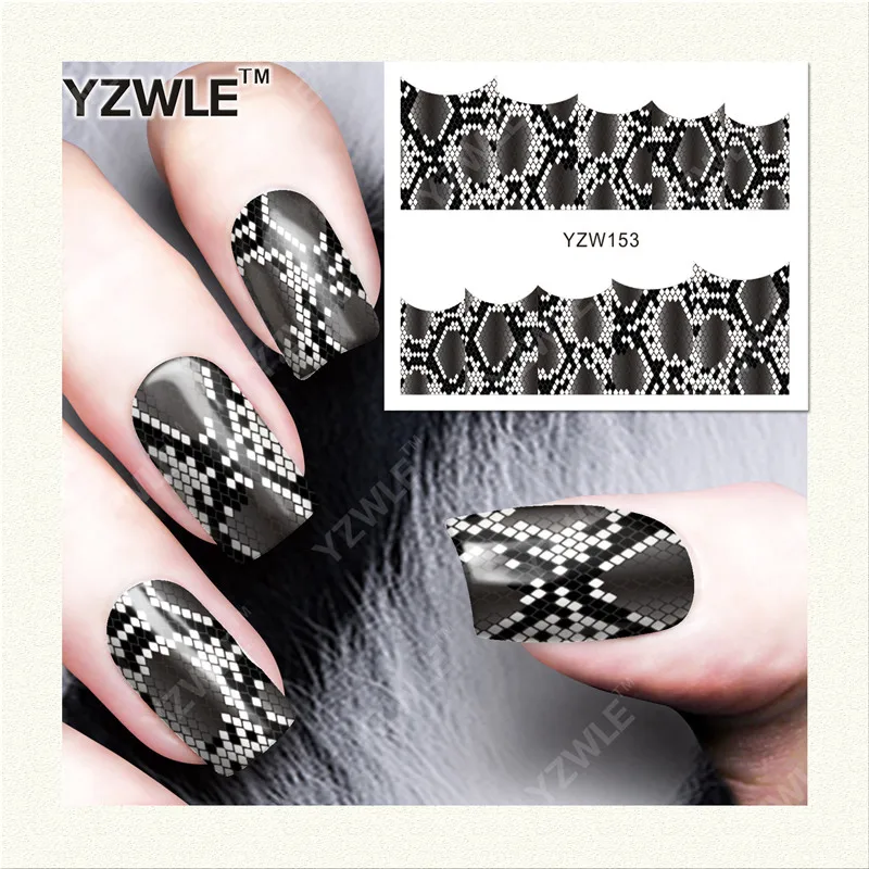

YZWLE 1 Sheet DIY Decals Nails Art Water Transfer Printing Stickers Accessories For Manicure Salon (YZW-153)