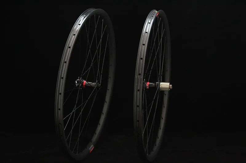 Cheap 27.5er mtb wheelset Axle 100*15 142*12mm MTB mountain bike disc brake bicycle wheels 29 carbon fiber hookless tubeless wheelset 3