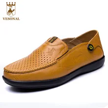 VESONAL 2017 Casual Shoes Men Loafers Brand Moccasins Male Spring Summer Genuine Leather Footwear Man Driver Boat Walking Ons