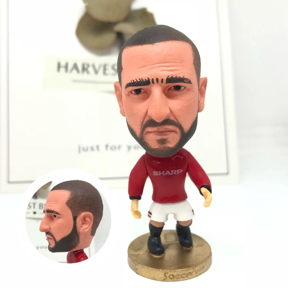Soccerwe لكرة القدم دمية تمثال كرة القدم نجوم كانتونا 7 # الأحمر المنقول المفاصل الراتنج النادرة لعبة مجسمة عمل الشكل