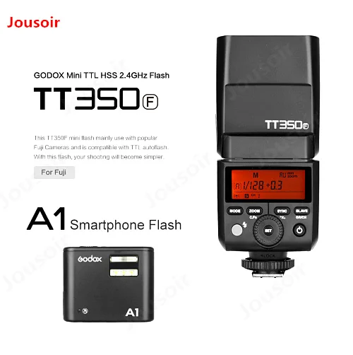 Godox A1 система вспышки для телефона Speedlite X1 с TT350F GN36 HSS TTL 1/8000s Fuji iPhone 6 6s 7s 8