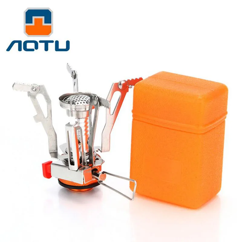 AOTU Outdoor Windproof Gas Stove Folding Portable Foldable Split Stoves