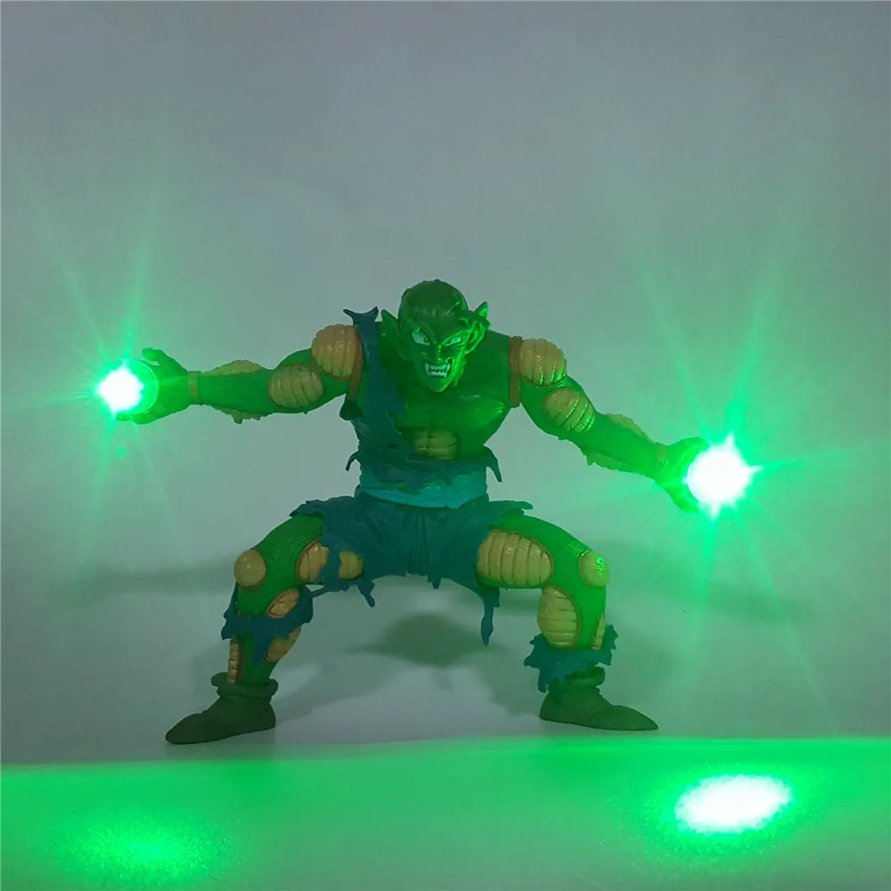 

Dragon Ball Z Action Figure Piccolo PVC Model Green Beam Cannon LED Light DIY Display Toy Anime Figure Dragonball Piccolo