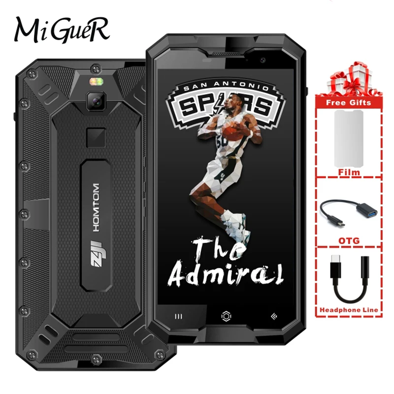 

HOMTOM ZOJI Z8 IP68 Waterproof Rugged Smartphone 4GB RAM 64GB ROM 5.0"HD Android 7.0 MTK6750 Octa Core 4250mAh OTG Mobile Phone