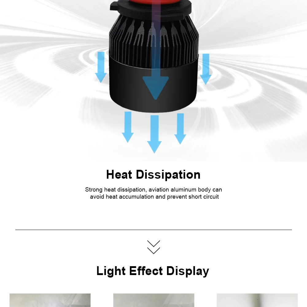 CROSSFOX 12V 6000K Автомобильные светодиодные фары лампы H1 светодиодный H7 H8 H9 H11 9005 HB3 9006 HB4 9003 HB2 H4 светодиодный авто лампы Автомобильные фары 8000LM