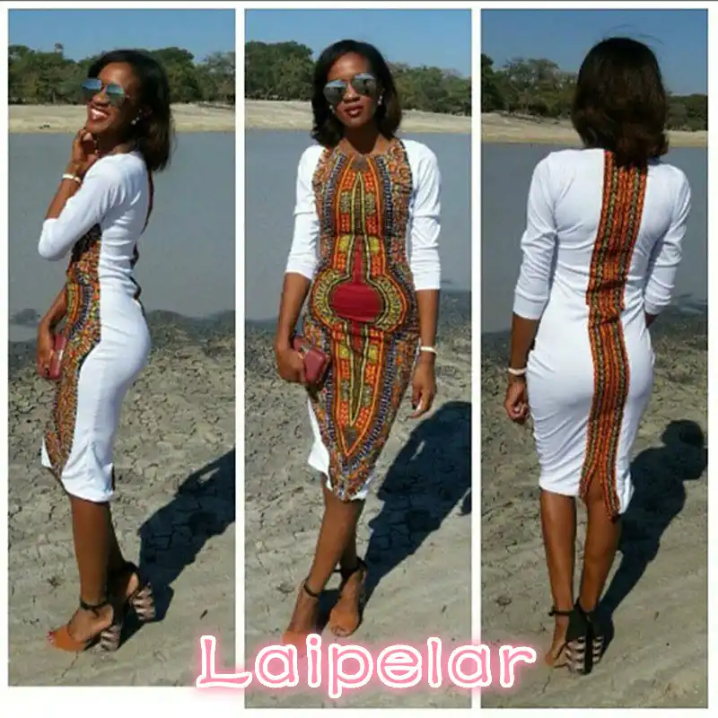 all white dashiki dress