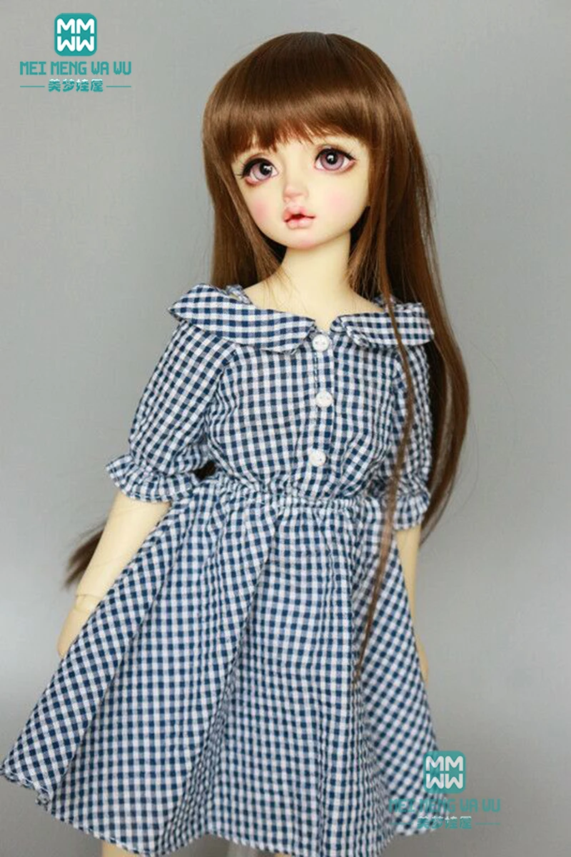 Одежда для шарнирной куклы 1/4 43 см шарнирная кукла MSD хлопковое модное клетчатое