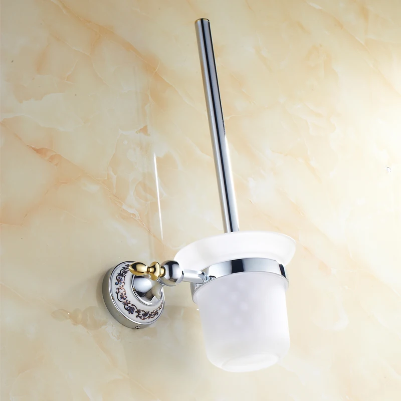 Хромированный Блестящий PorcelainToilet кисти держатели из нержавеющей стали настенные аксессуары для ванной комнаты 09TBH