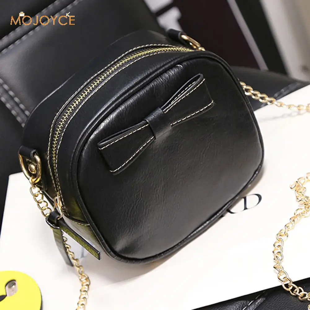 

Autumn Fashion Women Leather Messenger Bags Bow Round Women Bag Cute Chain Bag Women Hansbag Satchel Shoulder Bag Bolsa Feminina