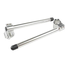 Мотоцикл универсальная Хромированная ручка гоночный Регулируемый ЧПУ 43 мм зажим на Ons вилка Руль Ручка Бар Кафе Гонщик мото