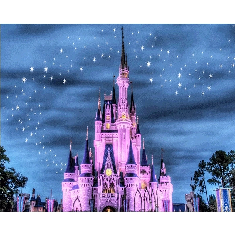 

Full Square/round Diamond 5D DIY Diamond Painting Starry Castle Embroidery Cross Stitch Rhinestone Mosaic Home Decor