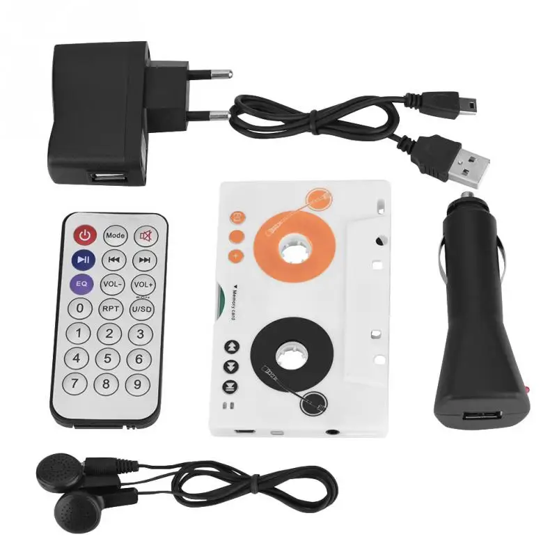Car Kit Stereo Cassette Tape SD MMC Mp3 Player Adapter With Remote