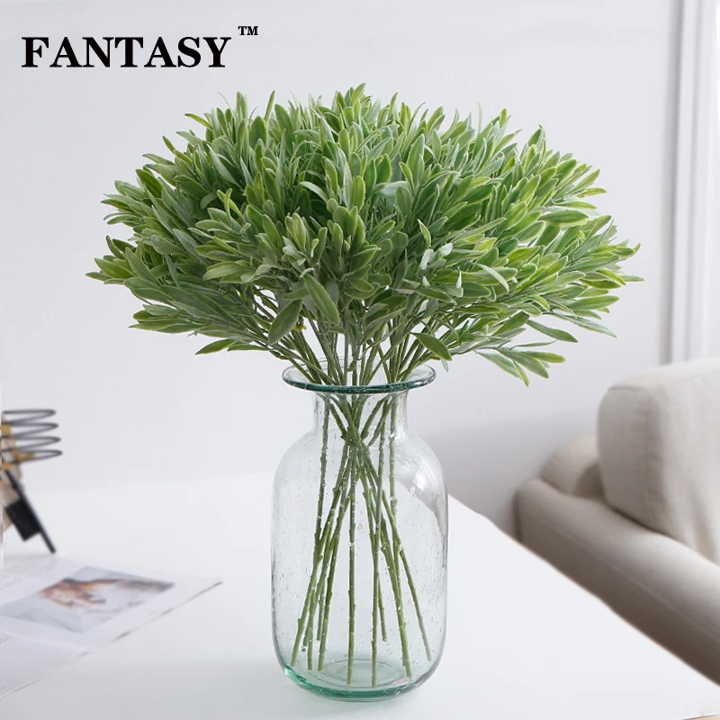 

30pcs Plastic Olive Leaves Fake Tree Leaf Artificial Plant Branch Green False Foliage Willow Bouquet For Christmas Indoor Decor