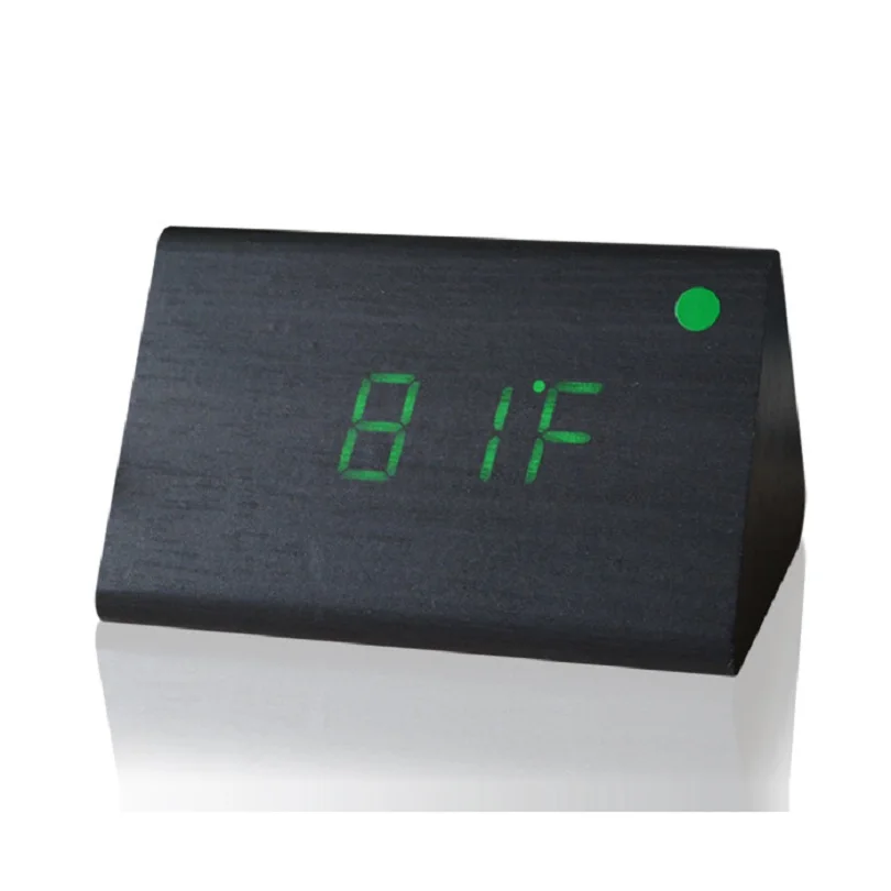 New Modern Design wooden LED Alarm Clock,Sounds Control LED clcok,Big