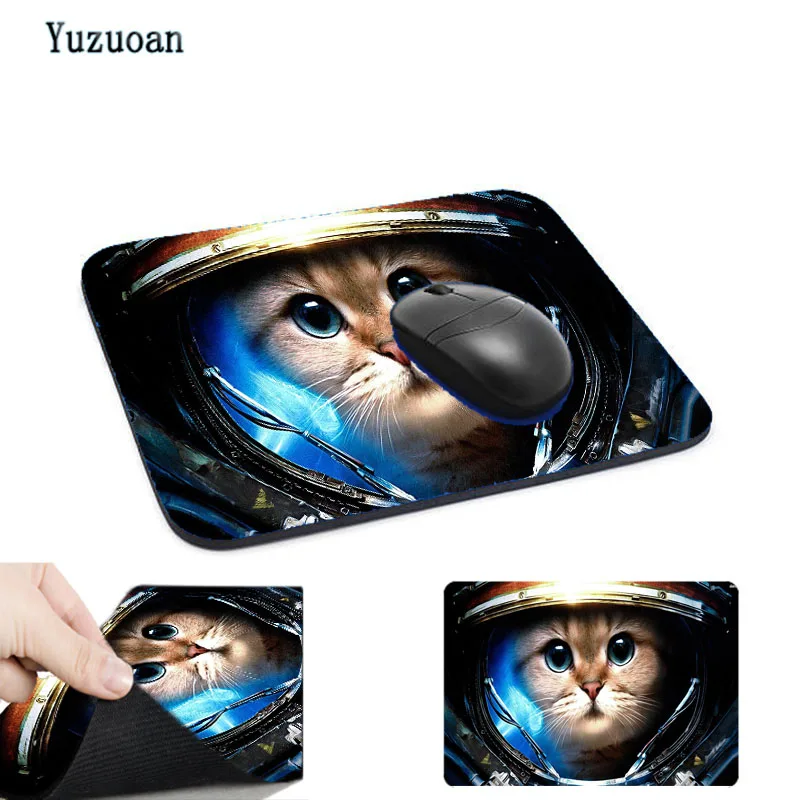 Yuzuoan новый квадратный кошачий котенок цветной фон резиновая коврик для мыши