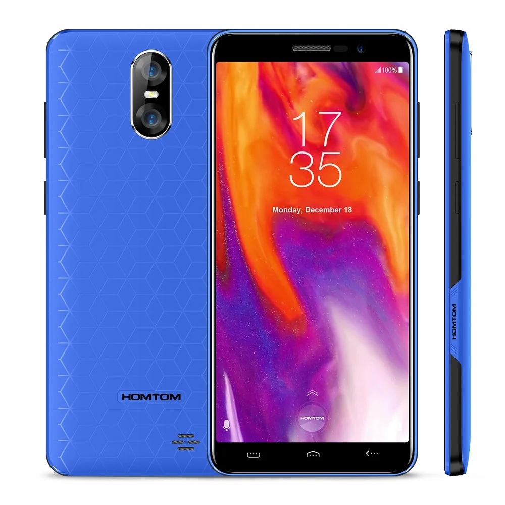 HOMTOM S12 3G Smartphone Android 6.0 5.0 inch 18:9 Full Display 1GB+8GB MTK6580 Quad Core 8MP+2MP Rear Cams 2750mAh Mobile Phone