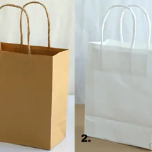 Без коричневый цвет) 18x15x8 см и 21x13x8 см Крафт-сумки небольшой размер Бумага чай в пакетиках крафт Упаковка Christams сумки(SS-472-1