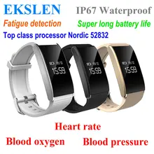 EKSLEN A58 Смарт Группа Браслет крови кислородом Давление монитор сердечного ритма усталость обнаружения IP67 Водонепроницаемый Фитнес трекер