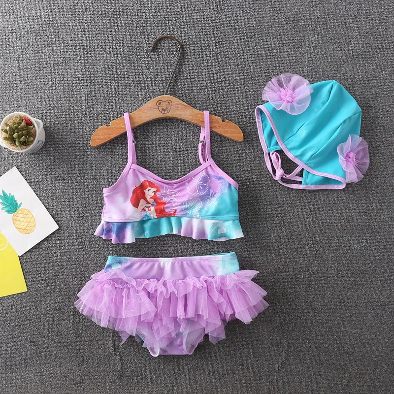 

Elsa&Anna Girls Swimwear New 2019Summer Style Girls Bikini For Children Swimsuit Kids Tankini Bathing Suit Beachwear