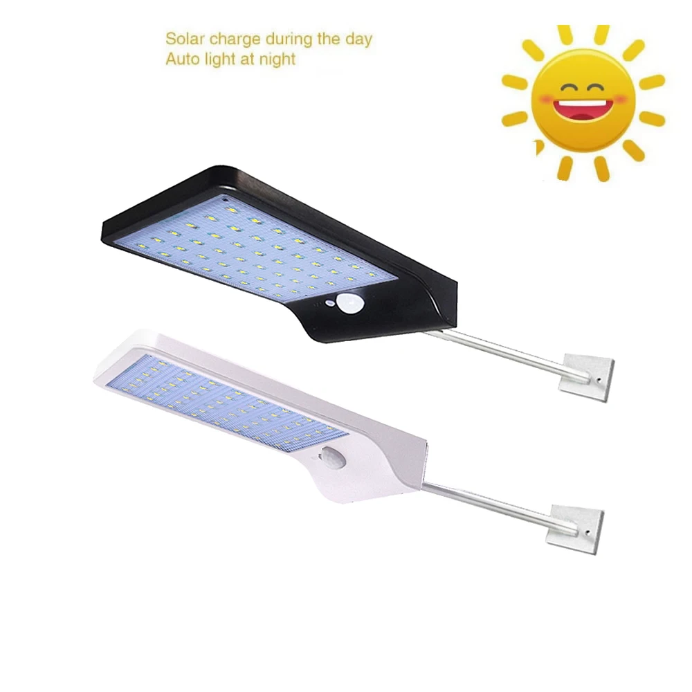 

Aluminum pole 48/36 LED Motion Sensor Outdoor Waterproof Energy Saving Solar Powered Pathway street spot flood light lamp Wall 2