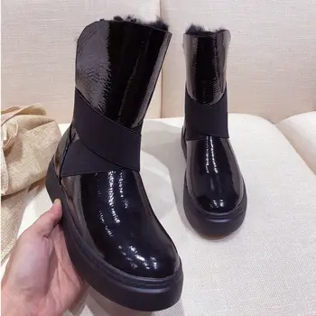 

The most comfortable and warm snow boots in 2019, real sheepskin, 100% wool high quality women's shoes, free delivery
