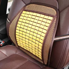 Бамбуковая Автомобильная поясничная поддержка универсальная дышащая подушка для спинки сиденья стул поясничная поддержка s для авто офиса дома