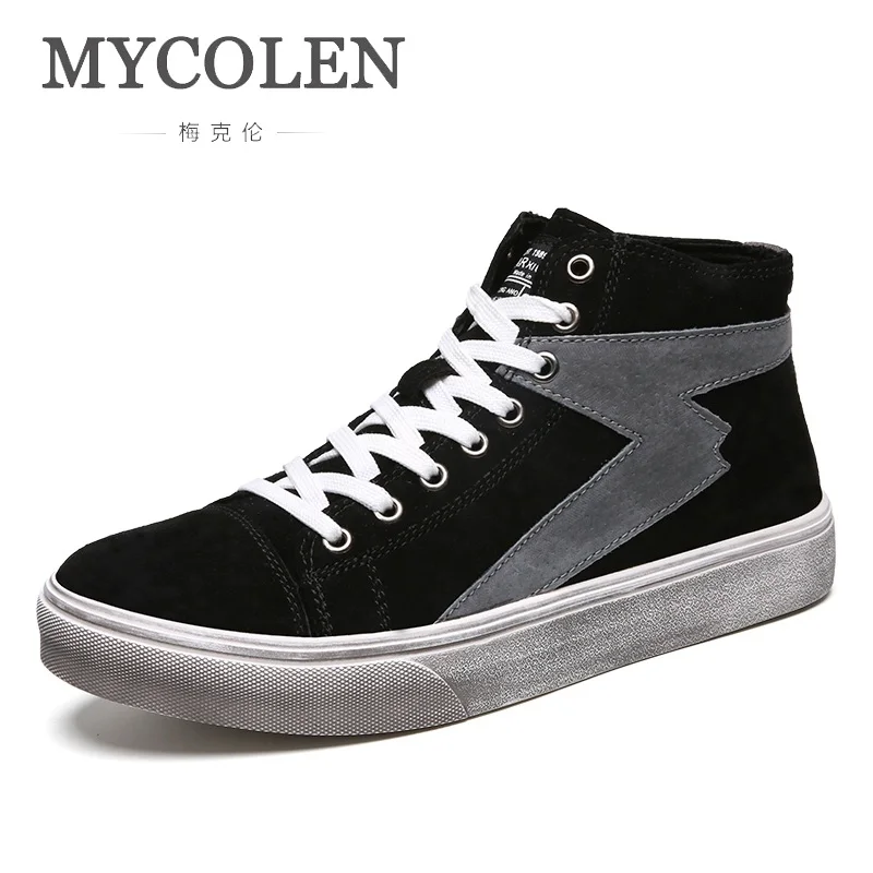

MYCOLEN European Men'S Shoes High Top Casual Shoes Men Luxury Designers Fashion Handmade Flats Shoes Tenis Masculino Adulto