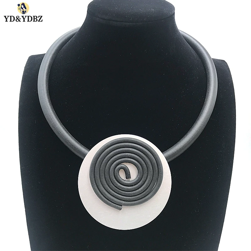 

YD&YDBZ 2019 Hyperbole Punk Style Necklaces Women Statement Necklace Stranger Things Rubber Winding Collares Chain Punk Jewelry