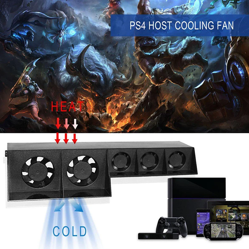 PS4 охлаждающий вентилятор аксессуары для игр Sony PlayStation 4 хост Консоль кулер