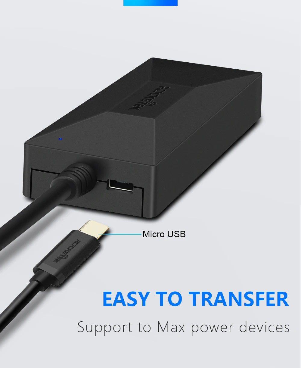 Rocketek type-C USB type c гигабитный Ethernet адаптер 1000 Мбит/с концентратор 3,0 Lan Проводная сетевая карта Rj45 порт USB разветвитель для компьютера