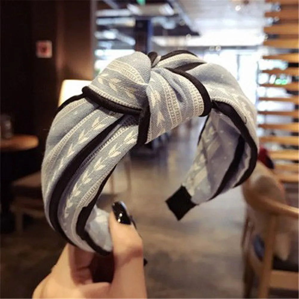 

2019 New Fashion Girls Womens Headband Yoga Elastic Cute Hairband Turban Knotted Hair Band Bandanas Cute Hairband Headband 2*5