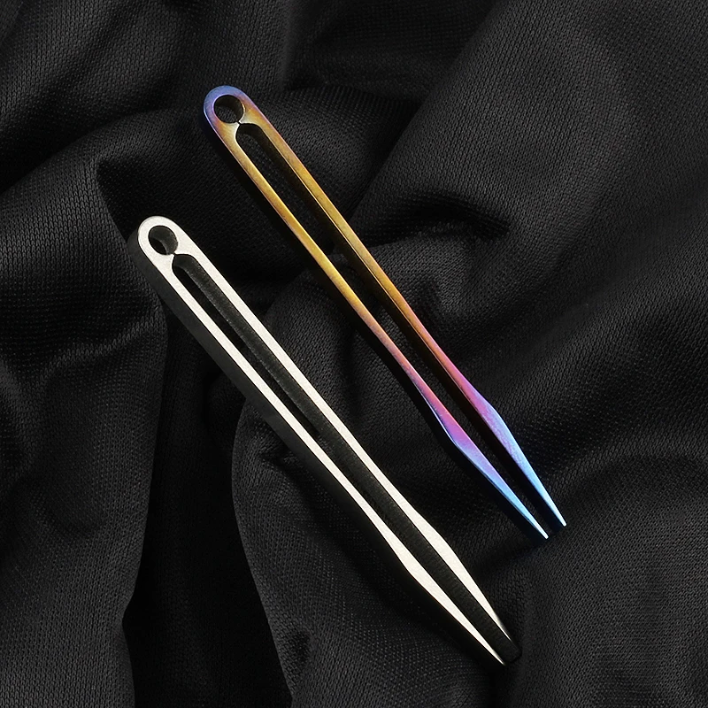 S/M/L Titanium Alloy Portable Small Tweezers Silvery Mini Clip EDC Outdoor Tools portable tweezers