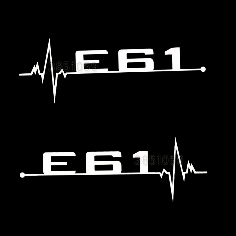 Online 2 Pcs lot M Daya Stiker untuk BMW E46 E61 E91 Reflektif Putih Stiker Desain Modis Baru Mobil Gaya Jendela Stiker untuk BMW