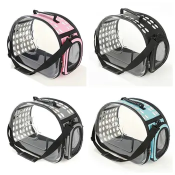 

Pet Bag New Portable Transparent Cat and Dog Backpack for Travel Foldable Breathable Oblique Handheld Cat Bag