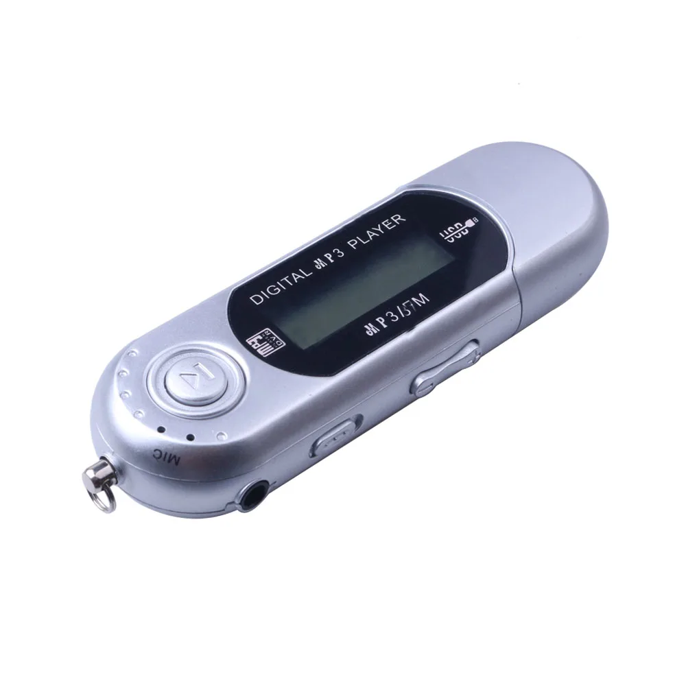 USB MP3 музыкальный плеер цифровой ЖК-экран Поддержка 32 Гб TF карта и fm-радио с микрофоном черный синий mp3-плеер - Цвет: Белый