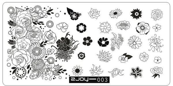Новое поступление 30 дизайнов для дизайна ногтей штамповочная пластина высокого качества шаблон для маникюра - Цвет: zjoy03