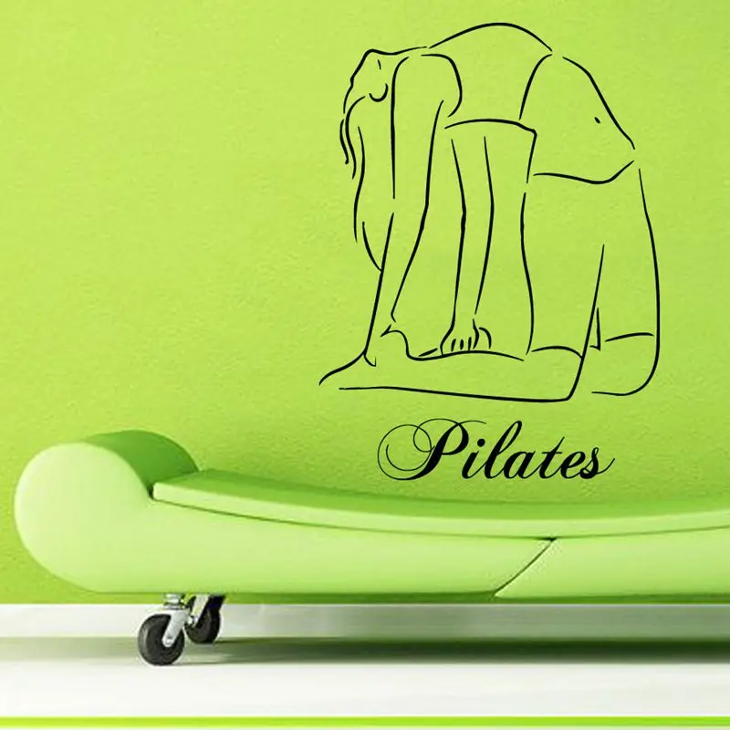 DCTAL Yoga Club Sticke Girl Decal Patanjali Posters Yug Vinyl Wall Decals Parede Decor Yoga Sticker