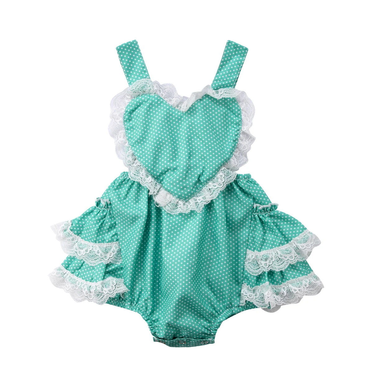 Toddle Kids Summer Newborn Infant Baby Girls Bodysuit Ruffle Lace