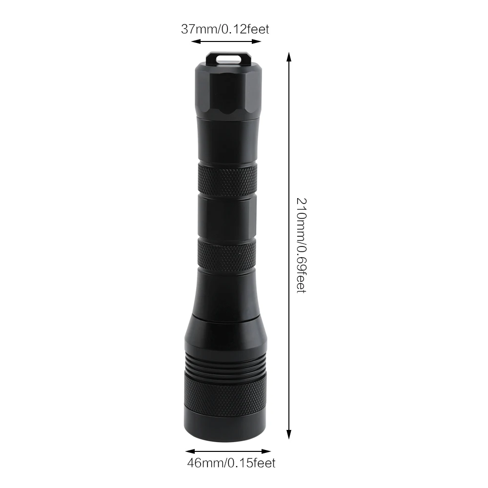  BORUiT DIV01 LED Scuba Diving Flashlight High Power XM-L2 1050lm Dive Torch Underwater 150M 18650 S - 32868967884