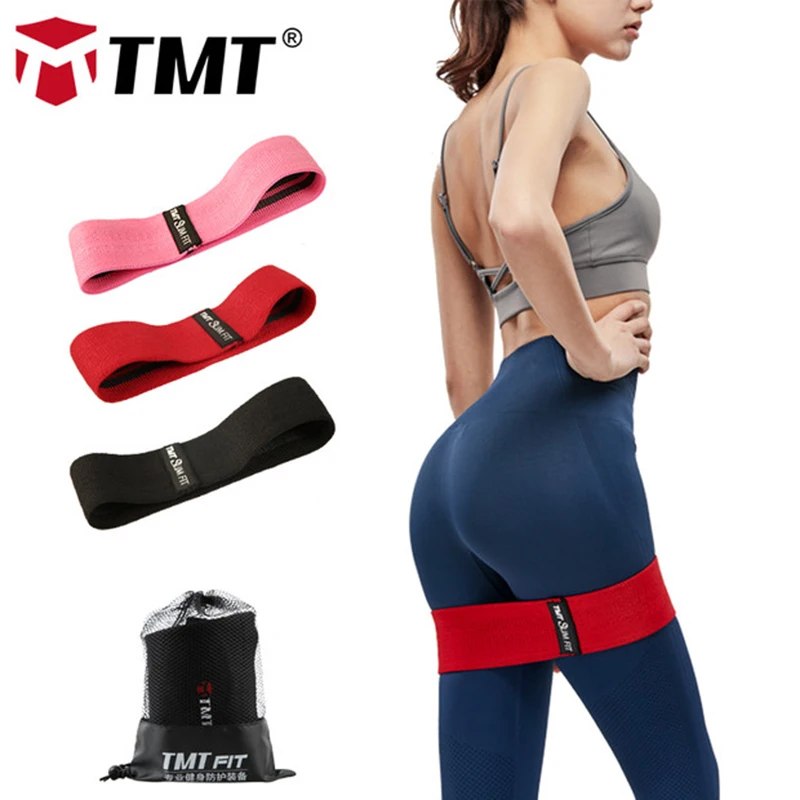 

TMT Fitness Gum Resistance Bands Set Exercise Workout Elastic Train Band Yoga Sports Stretch Belt Stovepipe Squat - No Curling