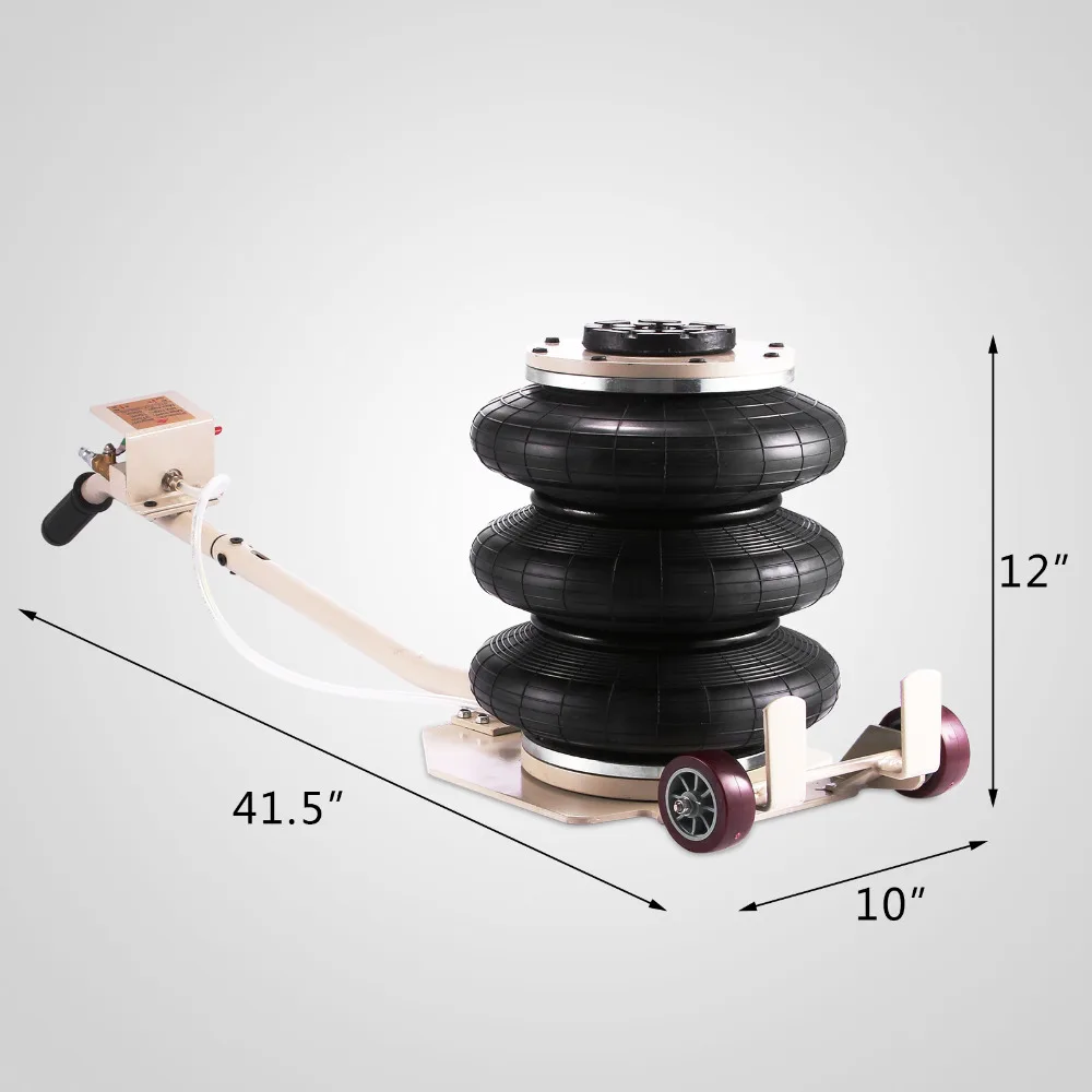 Тройной мешок пневматический Домкрат Пневматический домкрат 6600LBS быстрый подъем 3 тонны сверхмощный домкрат