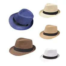 Горячая Распродажа, соломенная ткацкая шляпа в Корейском стиле, шапка для влюбленных, британский стиль, папирус, джазовая шляпа, Мужская Уличная пляжная детская шапка