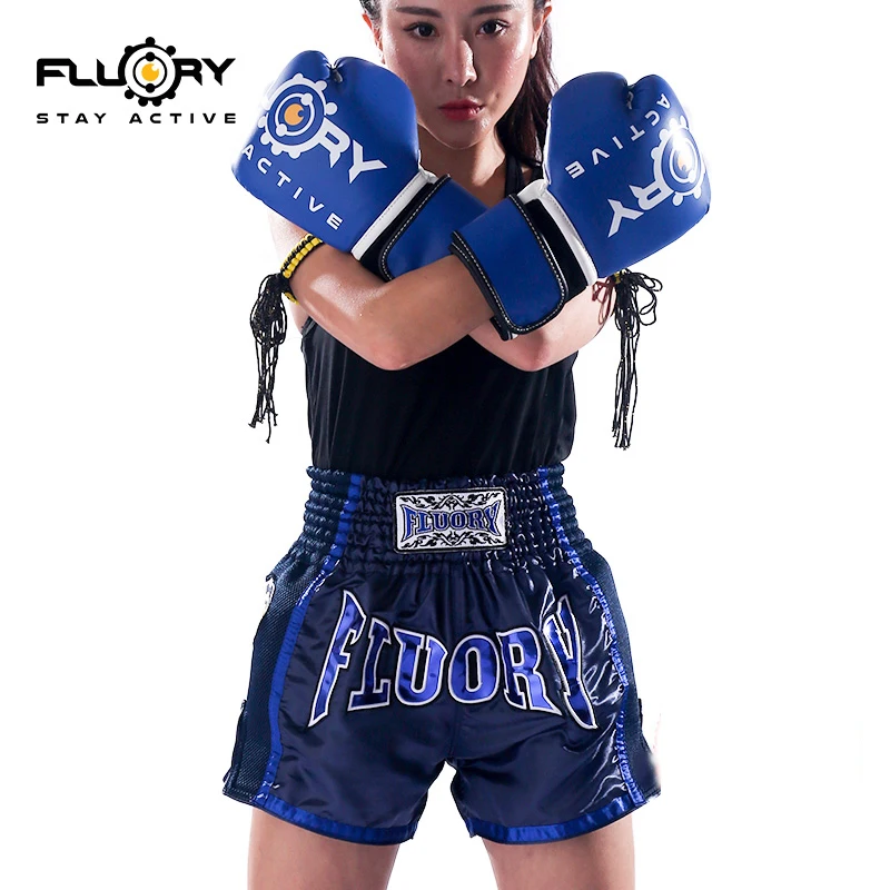 Шорты Muay Thai FLUORY MTSF22 вышитые шорты MMA для кикбоксинга|Боксерские трусы| |