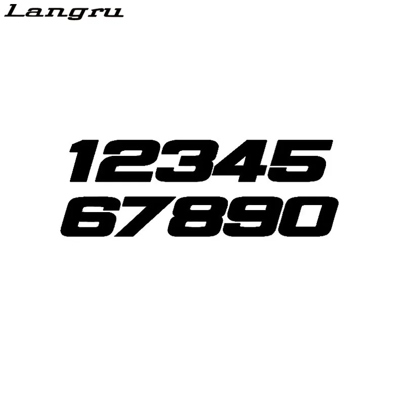 Забавный телефонный номер Langru 1234567890 Виниловая наклейка для мотоцикла