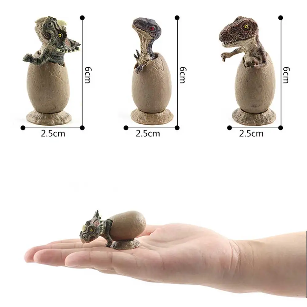 6cm Crack Easter Jurassic World Dinosaur Funny Half Hatched Dinosaur Egg Baby Dinosaur Egg Toys Model Boy Toys Xmas Gift