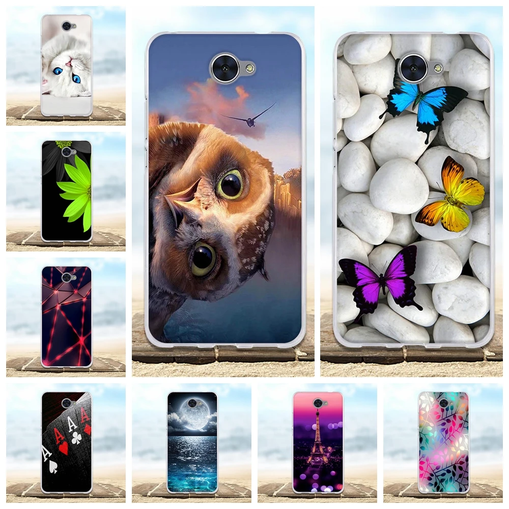 For Huawei Y7 Case 3D Cute Cat Bags For Huawei Y7 Phone Cases Soft ...